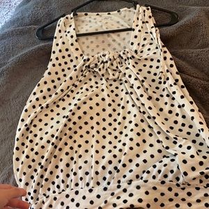 Loft polka dotted tank top/blouse